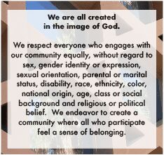 Poster reading respect everyone equally regardless of identity