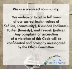 A picture of the words we are a sacred community.