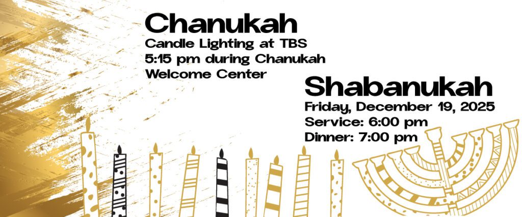 Chanukah and Shabanukah event details, 2025.